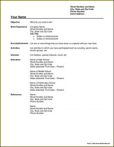 Simple Resume Pdf Format Free Download