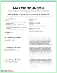 Simple Resume Samples 2017