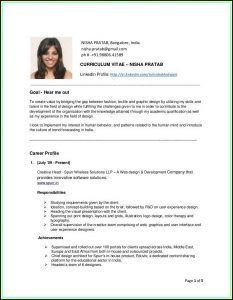 Simple Resume Samples For Fresher Air Hostess