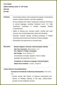 Template Sample Resume