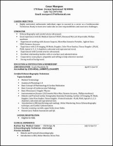 Ultrasound Tech Resume Template