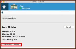 Update Maps Garmin Express