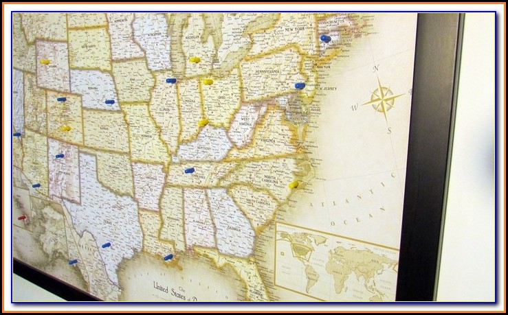 Us And World Magnetic Pin Travel Maps