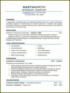 Veterinary Assistant Resume Template