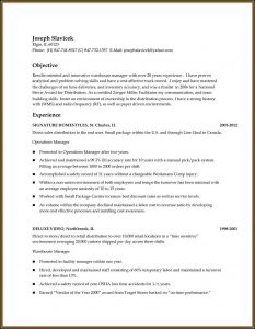 Warehouse Supervisor Cv Sample Uk