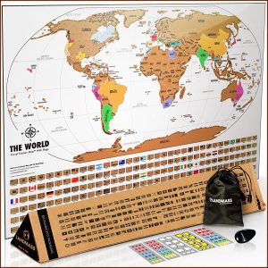 World Travel Tracker Map Scratch Off