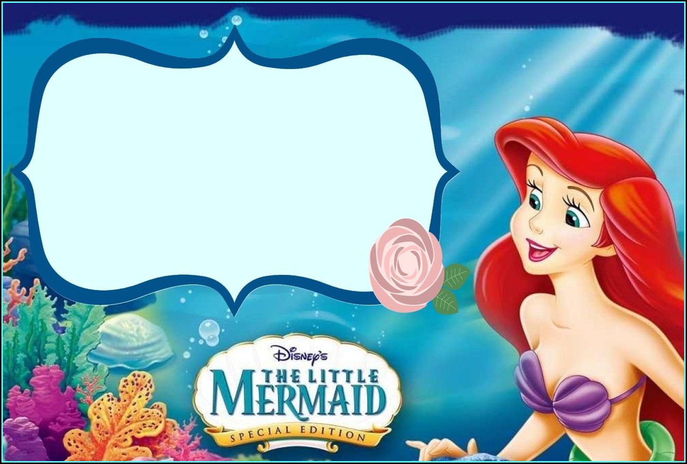 Free Little Mermaid Invitation Templates