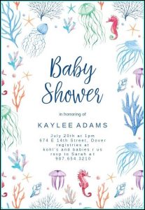 Free Mermaid Baby Shower Invitation Template
