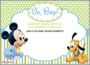 Free Mickey Mouse Baby Shower Invitation Templates