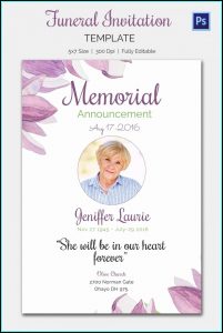Free Printable Funeral Announcement Template