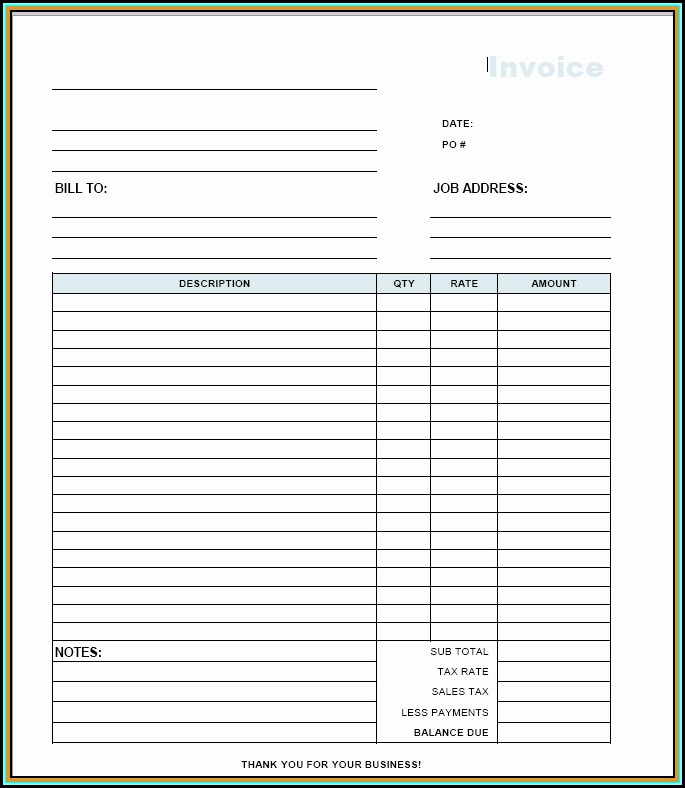 Free Printable Invoice Template Pdf