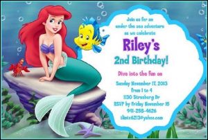 Free Printable Little Mermaid Birthday Invitation Templates