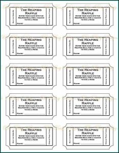 Free Printable Numbered Raffle Ticket Template