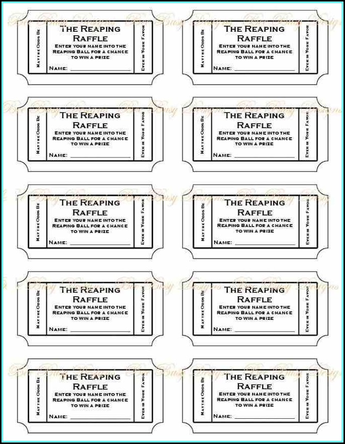 Free Printable Numbered Raffle Ticket Template