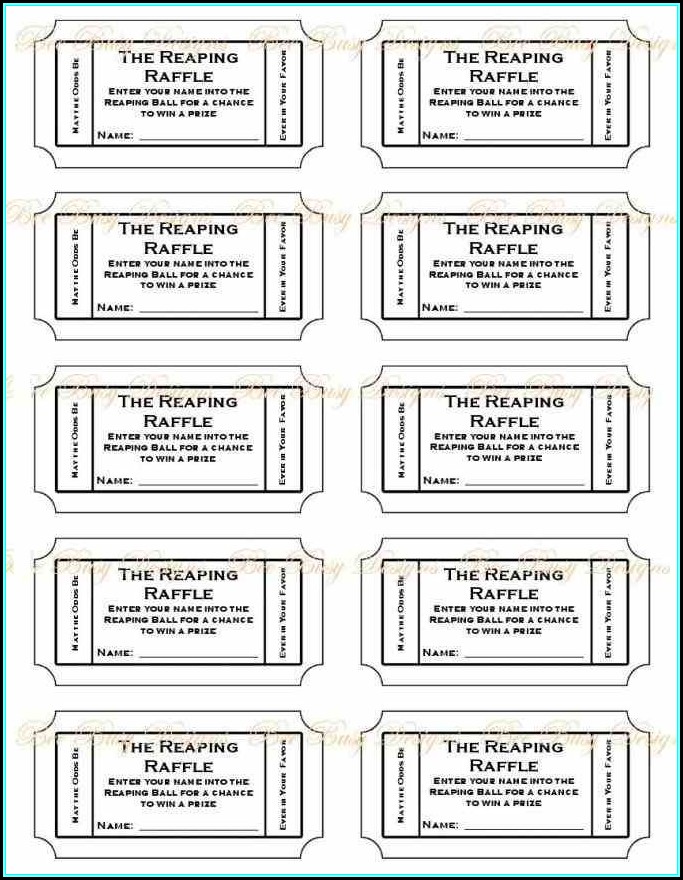 Raffle Ticket Templates Free Printable