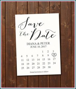 Free Printable Save The Date Calendar Templates