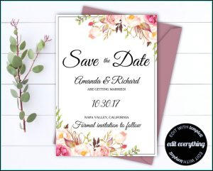 Free Printable Save The Date Invitation Templates