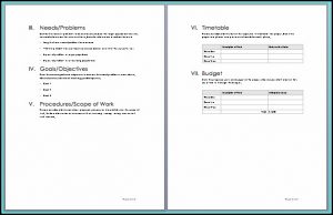 Free Project Proposal Template Word