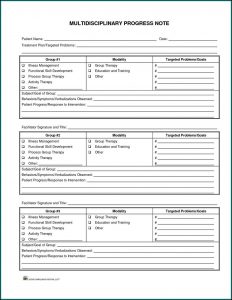 Free Psychotherapy Progress Note Template Pdf