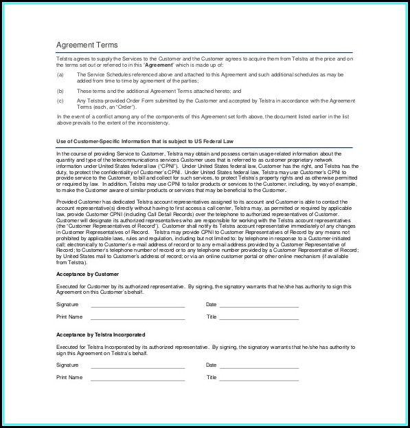 Free Service Agreement Template Download