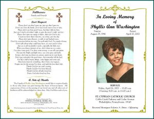 Free Simple Funeral Program Template Download