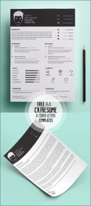 Free Stylish Resume Templates Psd