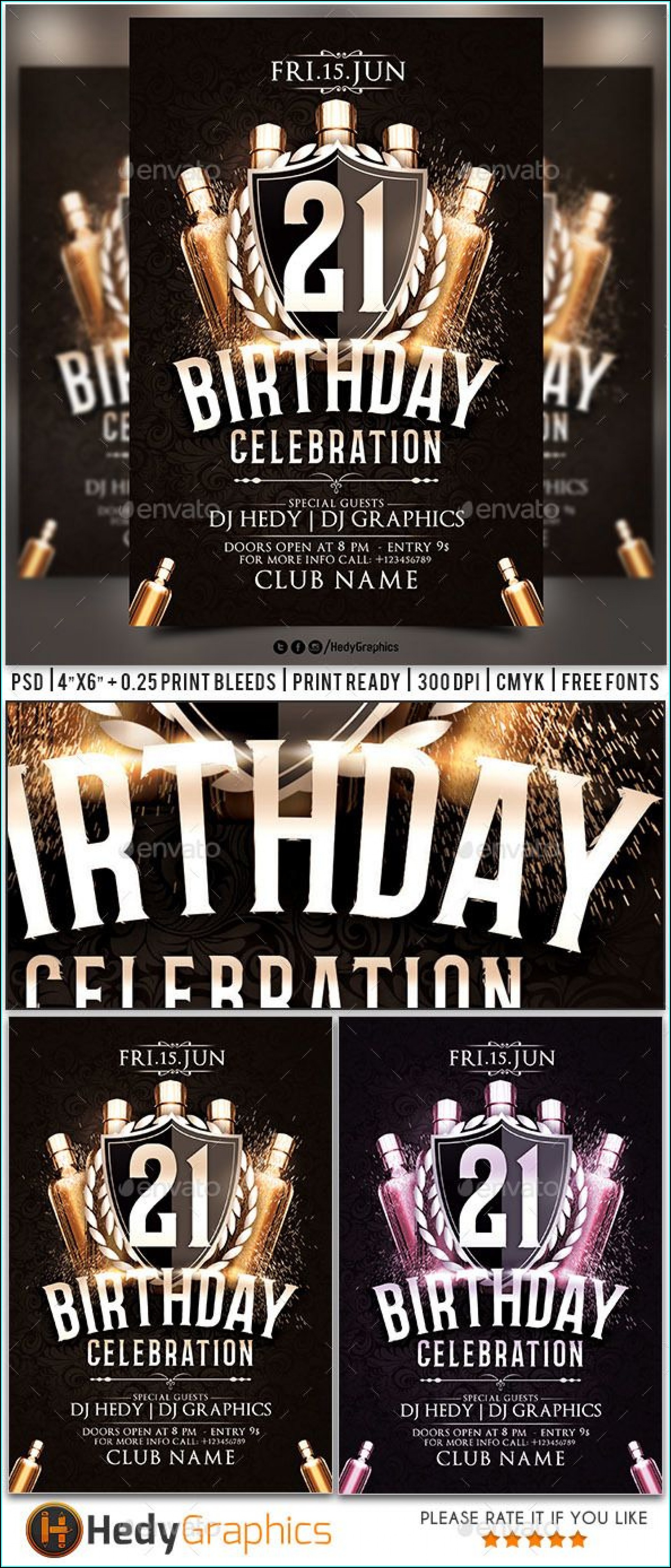 Free Surprise Birthday Party Flyer Templates