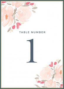 Free Table Number Templates 1 50