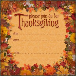 Free Thanksgiving Invitation Templates