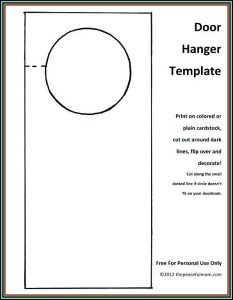 Free Wedding Door Hanger Template