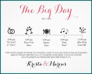 Free Wedding Itinerary Template Word