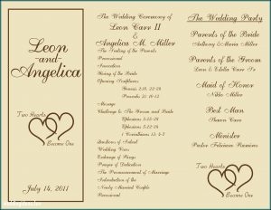 Free Wedding Program Template Downloads Word
