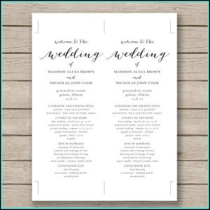 Free Wedding Program Template Word