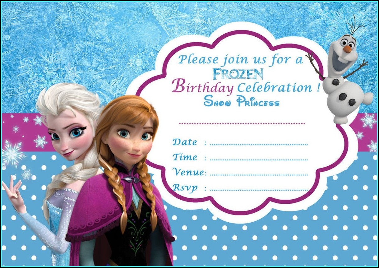 Frozen Invitation Template Psd