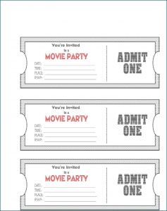 Fundraiser Meal Ticket Template
