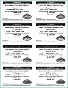 Fundraiser Tickets Template Free