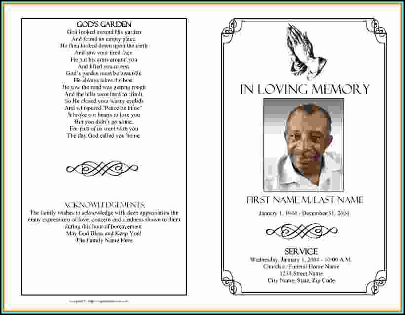 Funeral Announcement Template Microsoft Free
