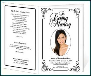 Funeral Service Program Template