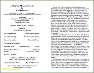 Funeral Service Program Template Uk