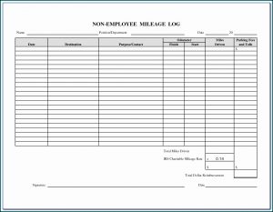 Gas Mileage Reimbursement Template