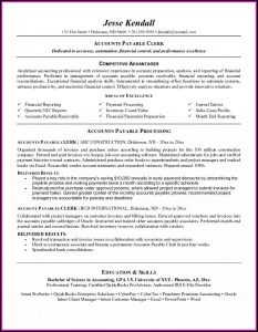 Accounts Payable Resume Format