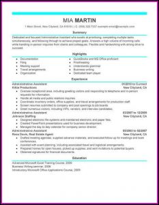 Administrative Assistant Resume Template Word