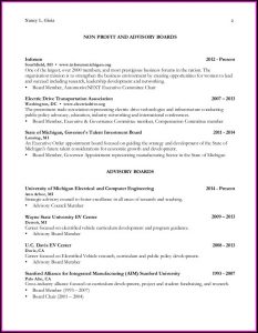 Board Of Director Resume Template