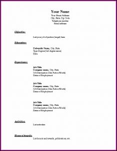 Chronological Resume Format Pdf