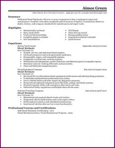 Diesel Mechanic Resume Search