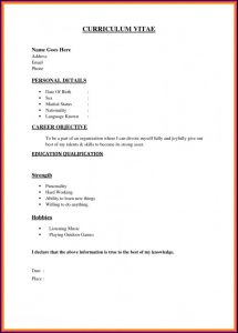 Easy Job Resume Template