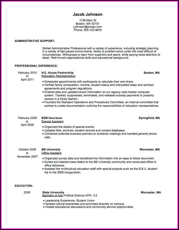 Easy Resumes Templates