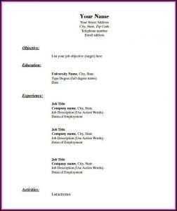 Free Basic Job Resume Templates