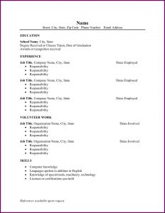 Free Blank Resume Template Pdf