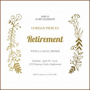 Retirement Farewell Party Invitation Template Free